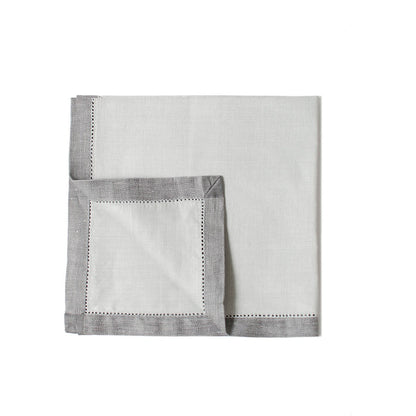 majesty napkins (set of 4) 21''x21'' / light grey with pewter border