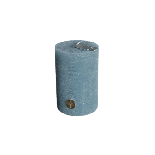 rustic candle sea blue 10 x 15 cm