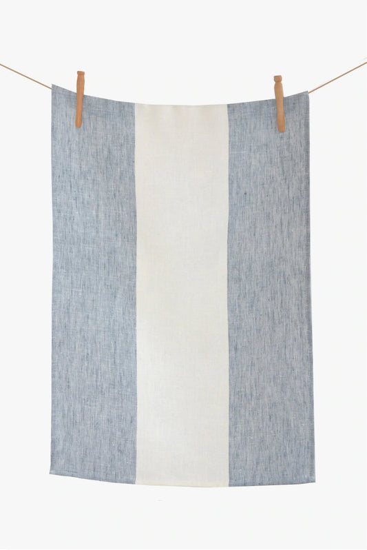 summer breeze tea towel white/blue