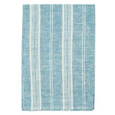 pierre tea towels teal / white stripes