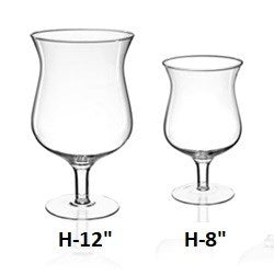 Glass Urn - Clear H-10" D-6.25"