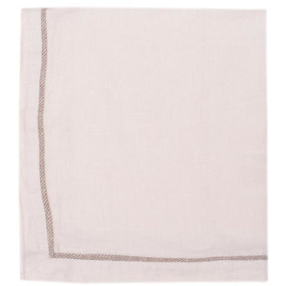 alice napkins (set of 4) 21''x21'' / white with beige stripe