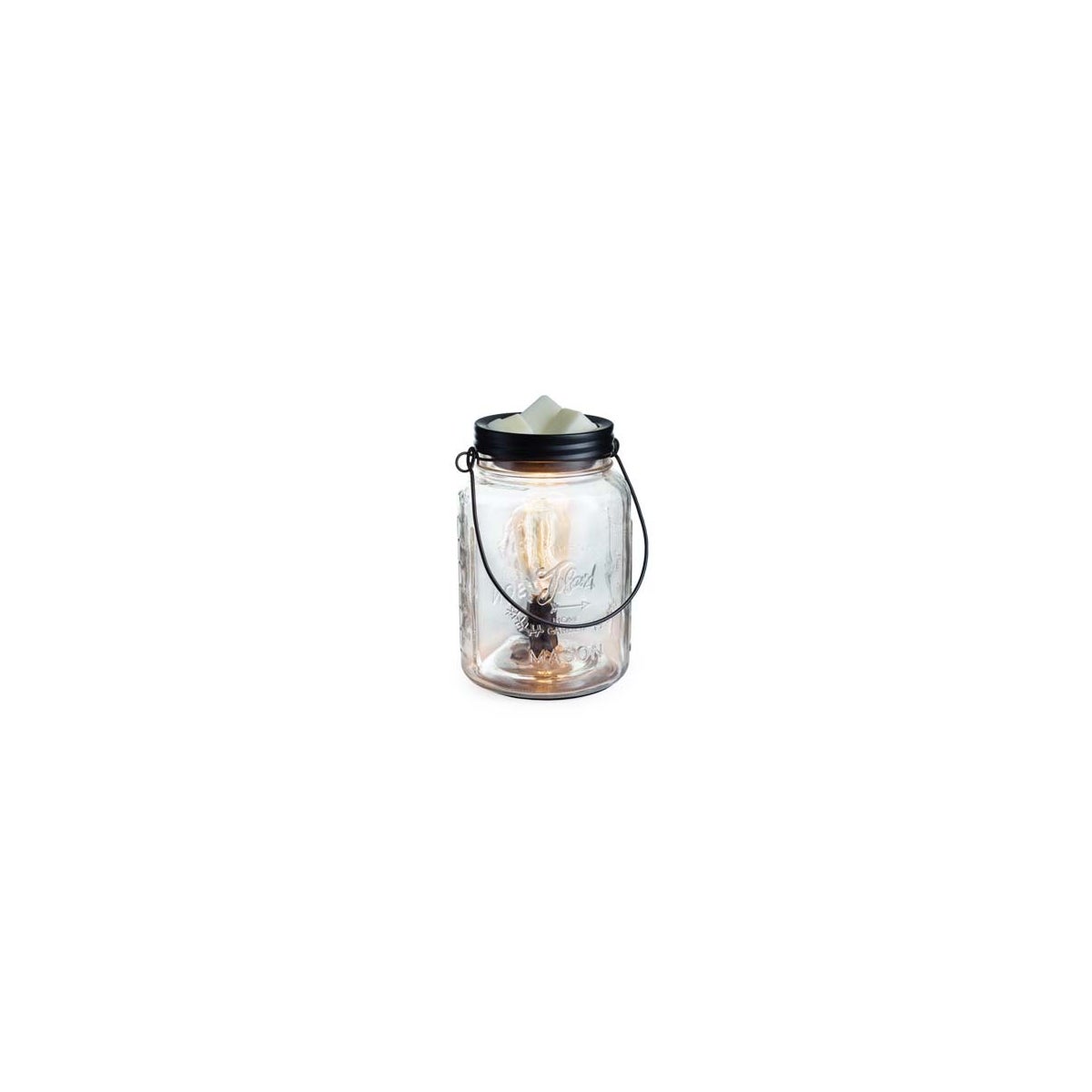 vintage style bulb illumination warmer glass mason jar