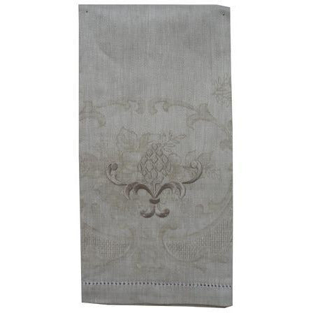 embroidered pineapple hand towel 18''x24'' / "alena" beige / embroidered pineapple