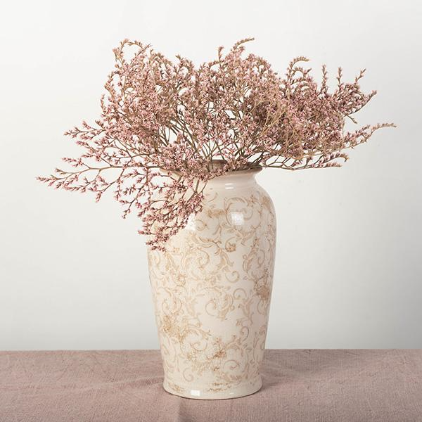 ceramic vase with floral design