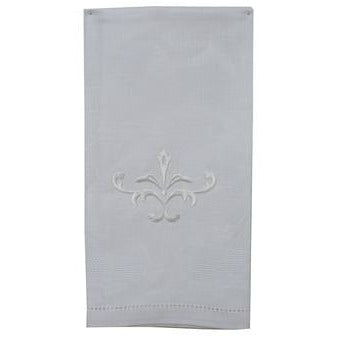 decorative embroidered hand towel 18''x24'' / "alena" white / decorative embroidery
