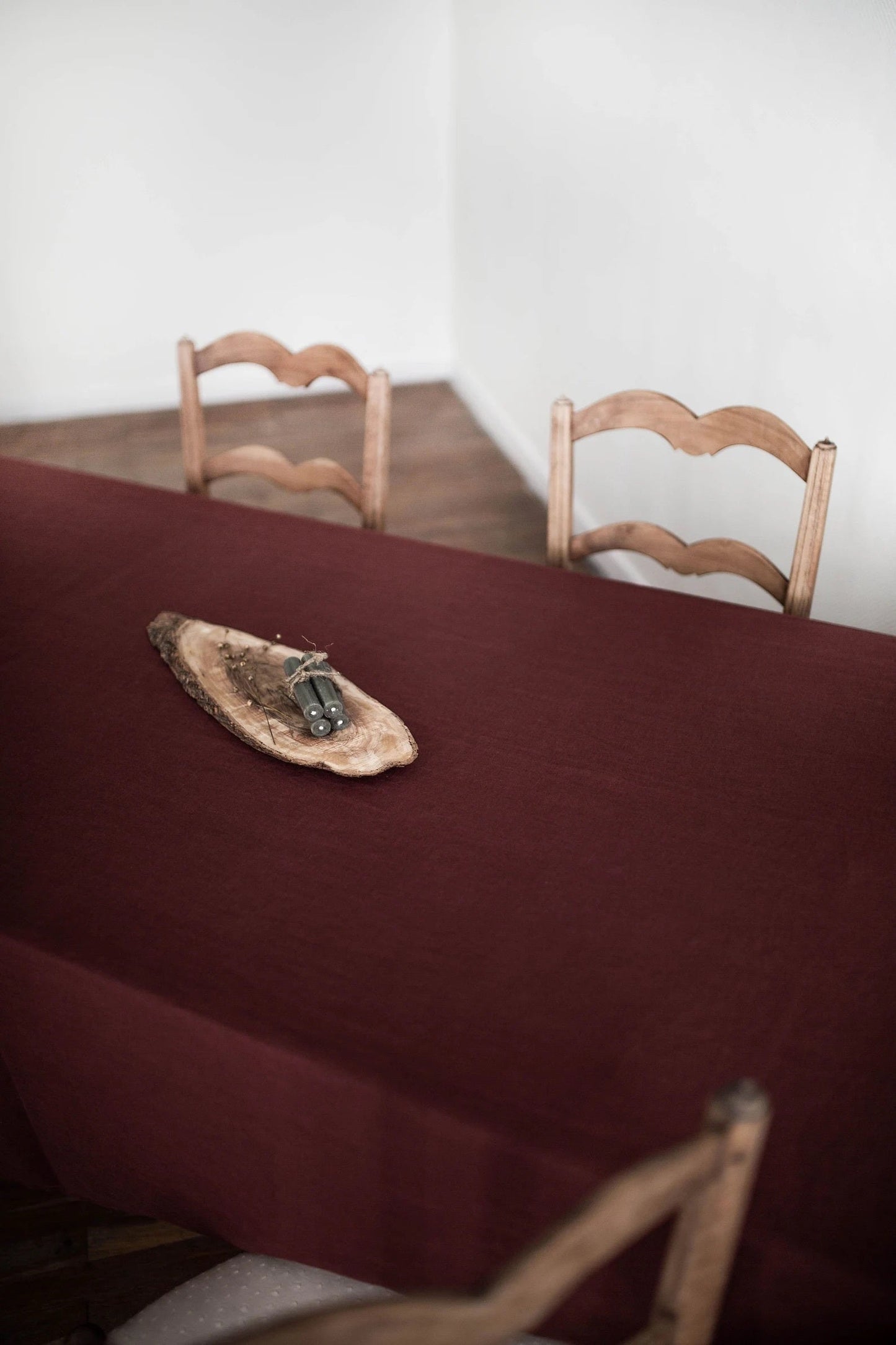 Linen Tablecloth in Terracotta
