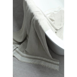 lipari bath towel 30''x52'' / beige / white stripes