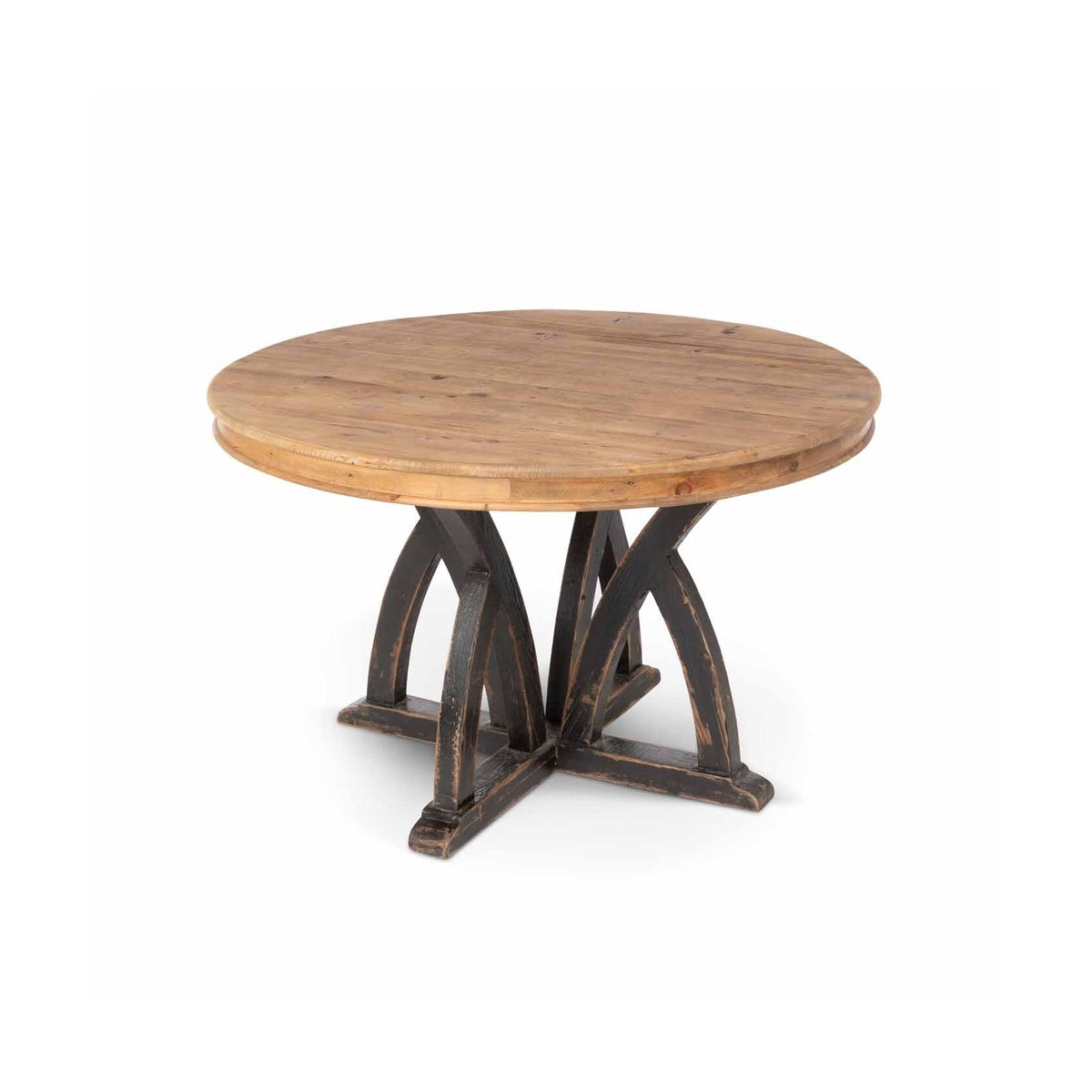 elba round wood dining table