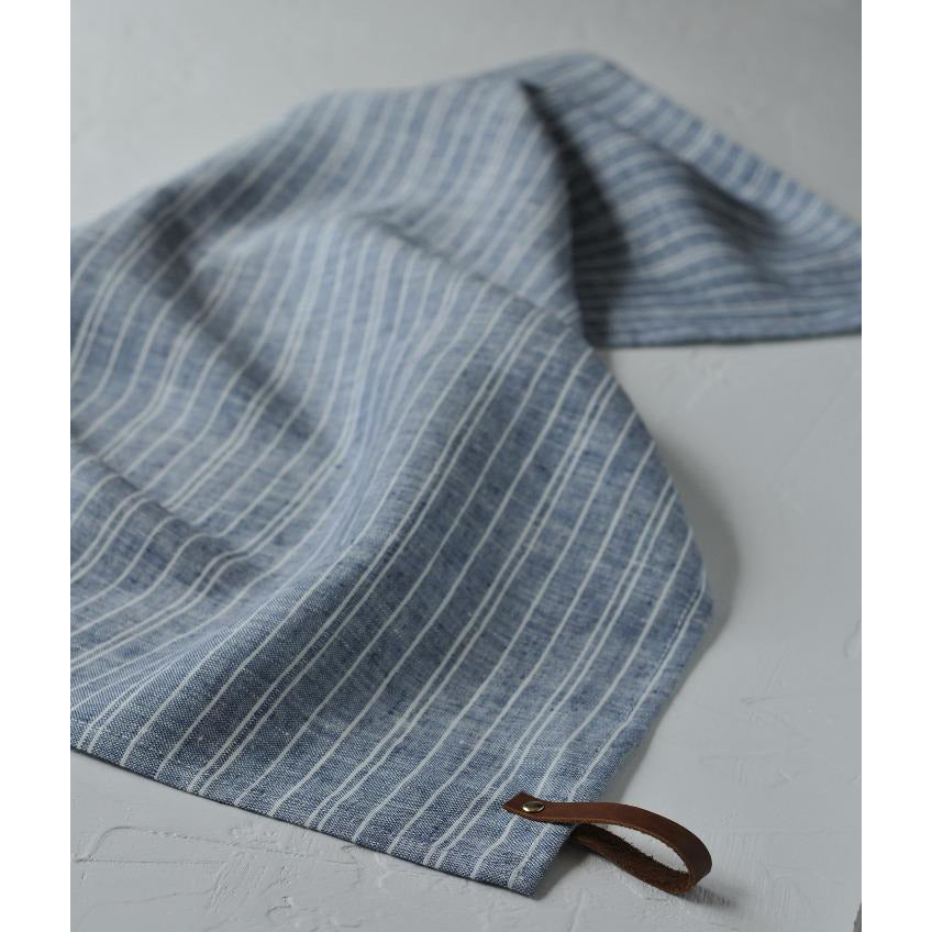 powell tea towel denim / white stripes