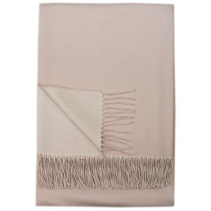 quebec throw 50''x70'' / dusty pink / ivory