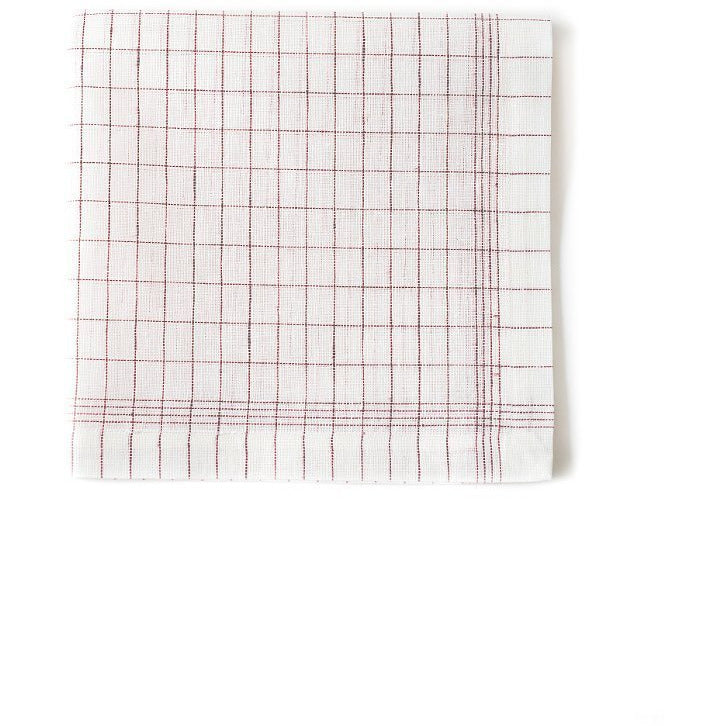 squares napkins (set of 4) 22''x22'' / white / red checks