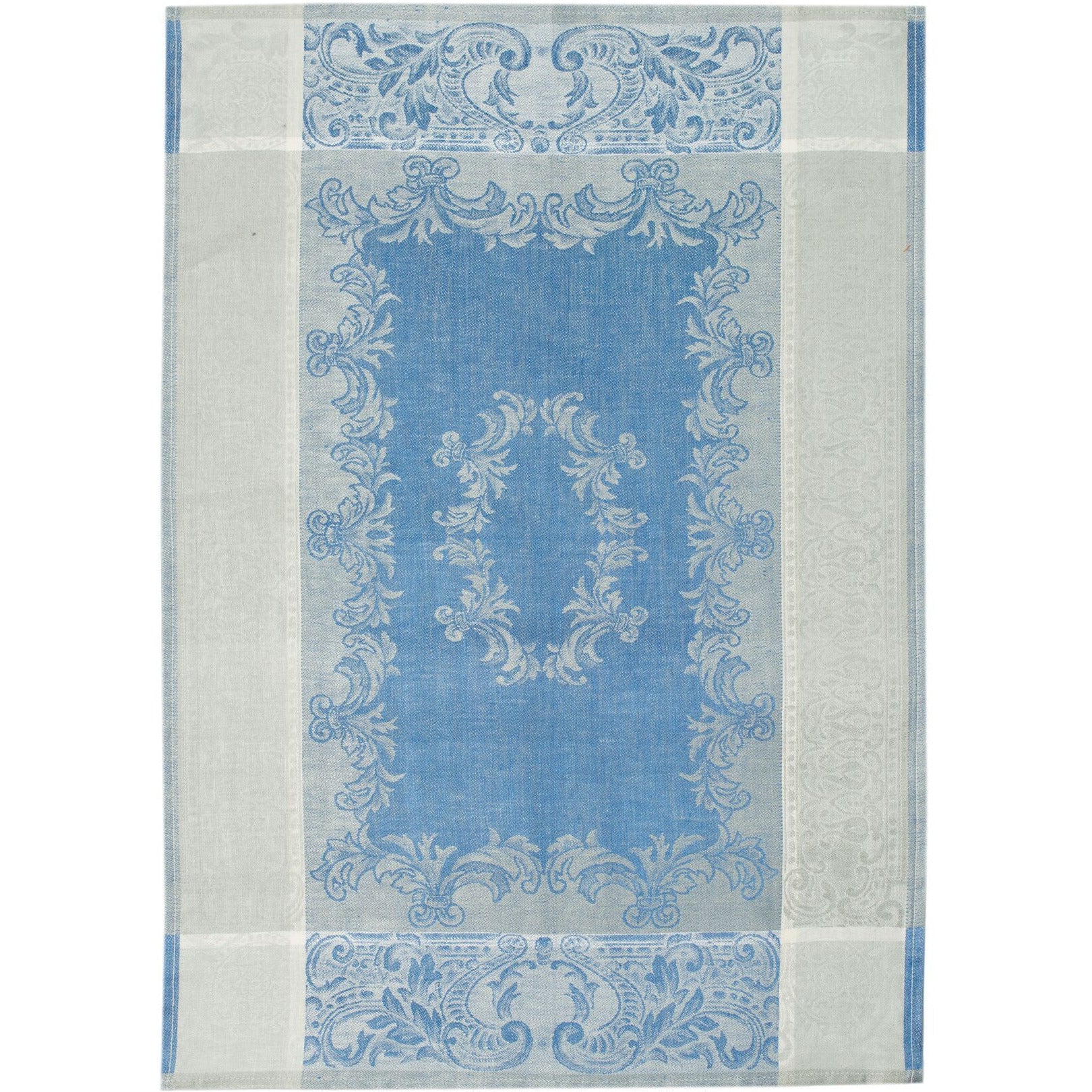 majesty tea towel french blue / grey border